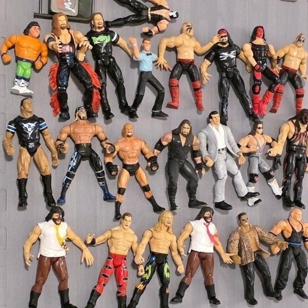 Large Lot Wrestling Action Figures WWE WCW ECW